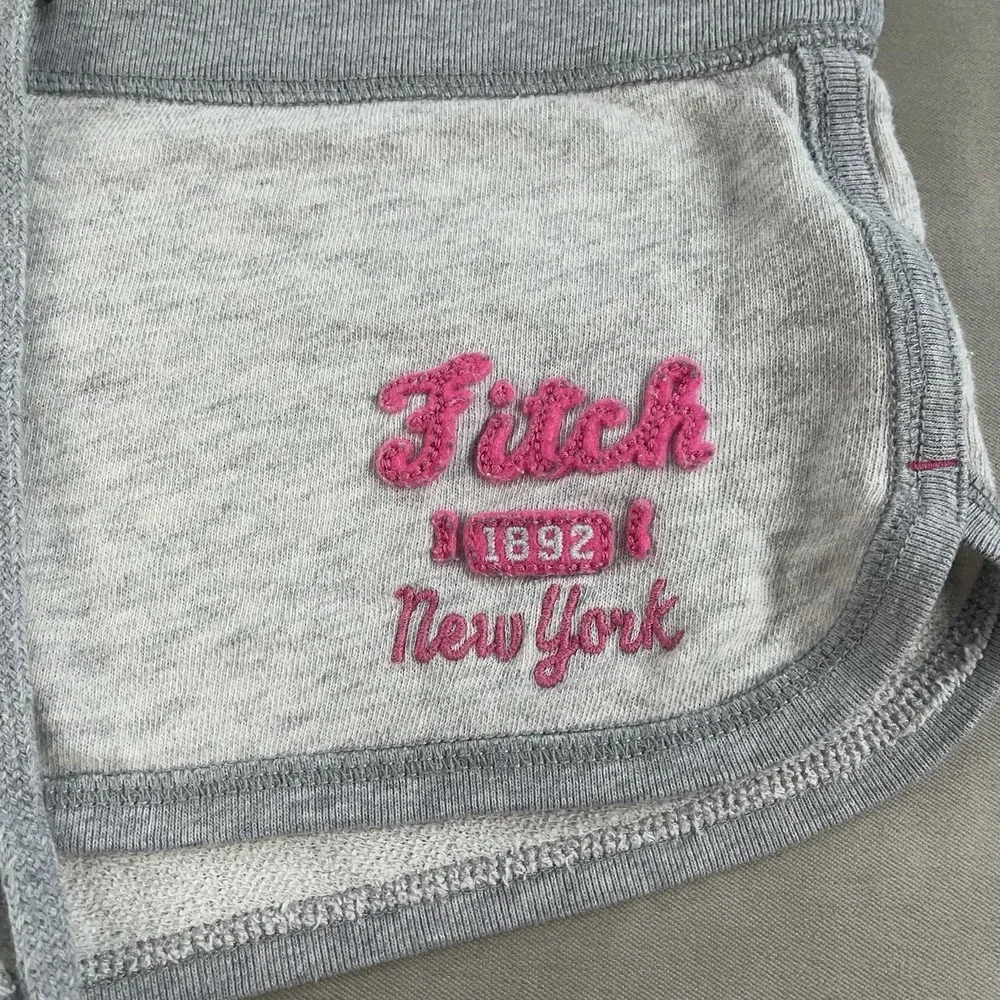 Y2K Abercrombie & Fitch Mini Micro Sweat Shorts Gray Low-Rise Lounge Cheeky